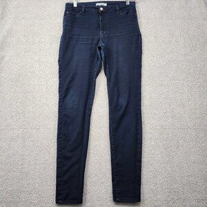 🎁5/$25 Dex Jeans Women's 29 Dark Blue Denim Stretch 5 Pocket Button Zip Closure